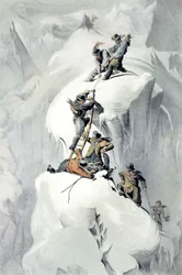 Incident innan du når Grands Mulets i Chamonix-dalen
