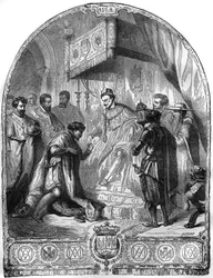 Institution of the Order of the Holy Spirit (Helige Ande) av Henrik III, kung av Frankrike 1578.