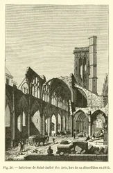Interiör av Saint-Andre des Arts, under rivningen 1815
