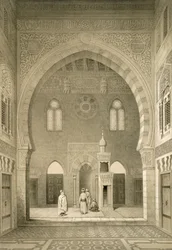 Interiör av moskén i Qaitbay, Kairo
