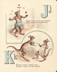 J K: Glad räv, jonglör, känguru, kickboxning