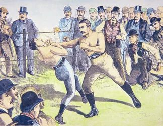 John L. Sullivan mot Charlie Mitchell den 10 mars