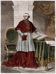 Joseph Fesch (1763-1839), fransk kardinal - gravyr 1879 - Porträtt av kardinal Joseph Fesch, farbror till Napoleon Bonaparte (1763-1839) - i "Imperiets historia efter konsulatets historia" av Adolphe Thiers - 1879 - privat samling