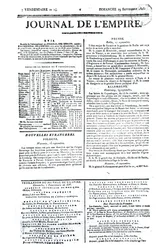 Journal de lEmpire, 29 september 1805 (tryckt)