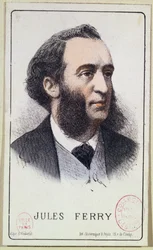 Jules Ferry (1832-93). illustration för en skolbok. sent 1800-tal