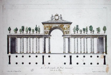 Triumfbågen du Pont Tournant (färg litho)