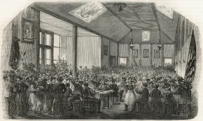 Båtsmännens krog i Bercy på 1800-talet - Gravyr i "Tableau-de-Paris"" av Edmond Texier 1852