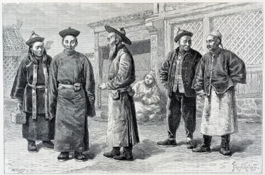 Lamas och mongoler från Ala-Chan - i "" Le Tour du Monde", 2:a sem. 1887
