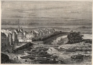 Arsenalen i Paris under Henri IV på 1600-talet - gravyr från "" Frankrikes historia berättad för mina barnbarn"" - av Francois Guizot - 1872-1876