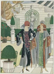 Vinterträdgården vid Ritz, från Art-Gout-Beaute, pub. 1920-tal (färglitografi)