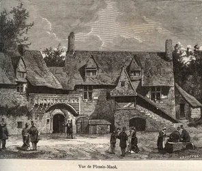 Le Plessis Mace (Le Plessis-Mace) - Maine-et-Loire, regionen Pays de la Loire - gravyr i "Frankrike illustrée: geografi, historia, statistisk administration" av V.-A. Maltbrunt. 1884