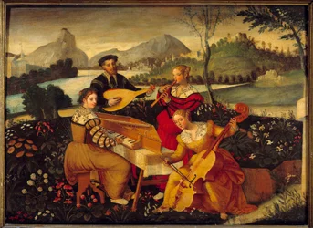 Countrykonserten Painting of the French School. Bourges från 1500-talet, bärmuseet