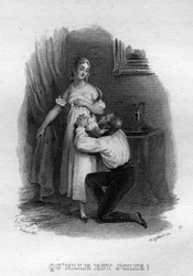 Le elle est Jolie Chanson de Beranger i "" Oeuvres completes"" (1834) av Pierre Jean de Beranger (1780-1857), fransk poet och låtskrivare.