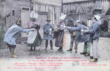 The Cliff Guys and their Lanterns, c.1910 (efter ett foto)