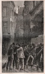 Les Posters - folket i Paris vaknar upp för att hitta offentliga meddelanden på alla väggar som informerar dem om statskuppen den 2 december 1851 - i "" Histoire d