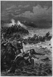 The Vanquished Vendeans at Quiberon av Louis Lazare Hoche (1768-1797), fransk revolutionsgeneral