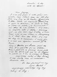 Brev skickat av Alphonse Daudet