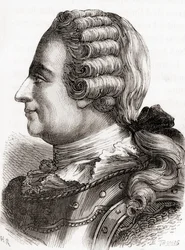 Generallöjtnant Jean-Baptiste Vaquette de Gribeauval, från Les Merveilles de la Science, publicerad ca 1870 (gravyr)