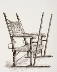 Ströstol använd av Carlos I av Spanien, från Les Arts au Moyen Age, publicerad 1873