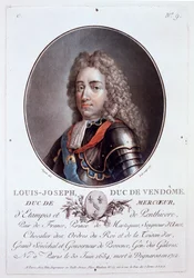 Louis-Joseph, Duc de Vendome, från Portraits of Great Men, Illustrious Women, and Memorable Subjects of France, publicerad 1787-92
