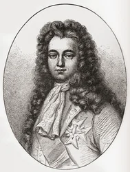 Louis François Marie Le Tellier Markis av Barbezieux, 1668 1701. Fransk statsman. Från Les Heures Libres publicerad 1908.