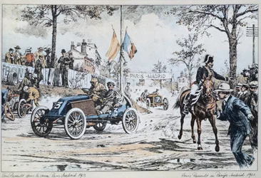 Louis Renault körde i Paris till Madrid-loppet 1903, c.1903