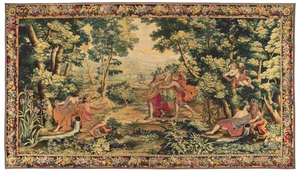 Louis XIV mytologiska gobeläng, Gobelins eller Beauvais, sent 1600-tal