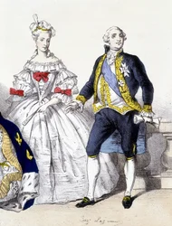 Louis XVI och Marie Antoinette - i "Den franska monarkin i tryck""