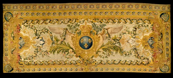 Louis XV-möbler: matta från läktaren i det kungliga kapellet i Versailles. Tillverkad av manufakturen i Chaillot. 1759 Versailles, slottets museum.