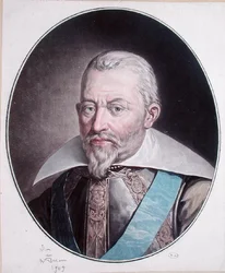 Louis des Balbes av Berton de Crillon (1543-1615) (färg litho)