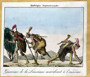 Louisianaindianer som spårar sin fiende, c.1811