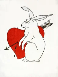 Love Bunny (stenciltryck)