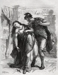 Lucretias död: Lucretia (Lucrezia, romersk dam från 500-talet f.Kr.) blev offer för våld från sin kusin Sextus Tarquin, son till Tarquin den stolte. Hon begick självmord inför sin make Lucius Tarquinius Collatinus, känd som Ta