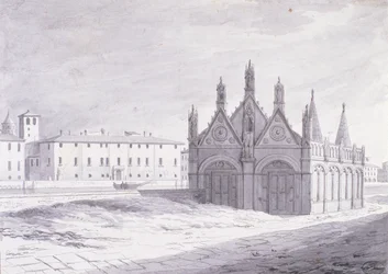 Lungarno, Santa Maria della Spina, Pisa (penna och bläck på papper)