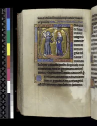 MS 300 f.274v, Samlar, predikningar och lektioner för bebådelsen, från Isabella av Frankrikes psalter och timmar, Paris, ca 1265-70