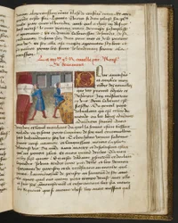 MS Hunter 252 184r-sida från Hundred New News, c.1461-62