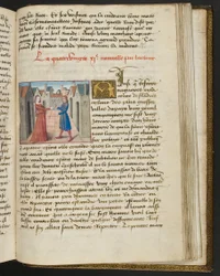 MS Hunter 252 185r-sida från Hundred New News, c.1461-62