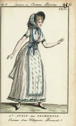 Madame de St. Aubin i kostym som Primerose.