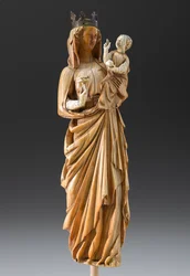 Madonna och barn, ca 1260-1290 (elfenben och metall)