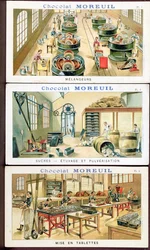 Göra choklad, bildreklam för chokladen Moreuil, ca 1900 (se även 289139)