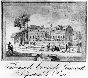 Tillverkning, Duke de la Rochefoucauld i Liancourt; Stringfabrik i Liancourt, Oise-avdelningen.