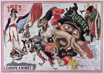 Karta över det levande Europa 1870