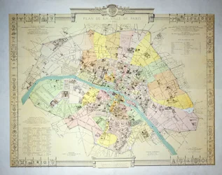 Karta över Paris 1789, 1887