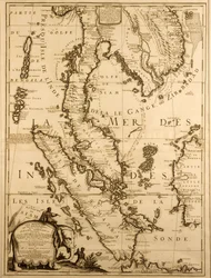 Karta över Sydostasien, 1687