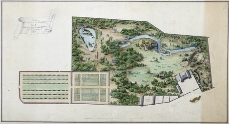Karta över trädgården i Chanvry (Seine och Oise)