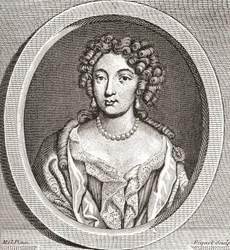 Marie Angélique de Scorailles, 1661 1681. Fransk adelsdam och en av Ludvig XIV:s många älskarinnor. Från Les Heures Libres publicerad 1908.