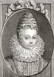 Marie de Médicis, 1575 1642. Drottningkonsort av Frankrike, som andra hustru till kung Henrik IV av Frankrike. Från Les Heures Libres publicerad 1908.