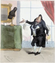 Mayeux peruk, ca. 1850