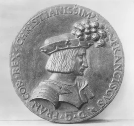 Medaljong av Frans I av Frankrike (brons)