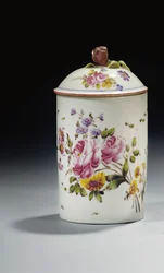 Mennecy salvburk och lock, c.1750-70